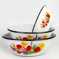 thumbnail image 6 of Novomoskovsjka Posuda Spring Bouquet Round Enamelware Soup, Salad Bowl (2.7 qt (2.5 L)), 6 of 6