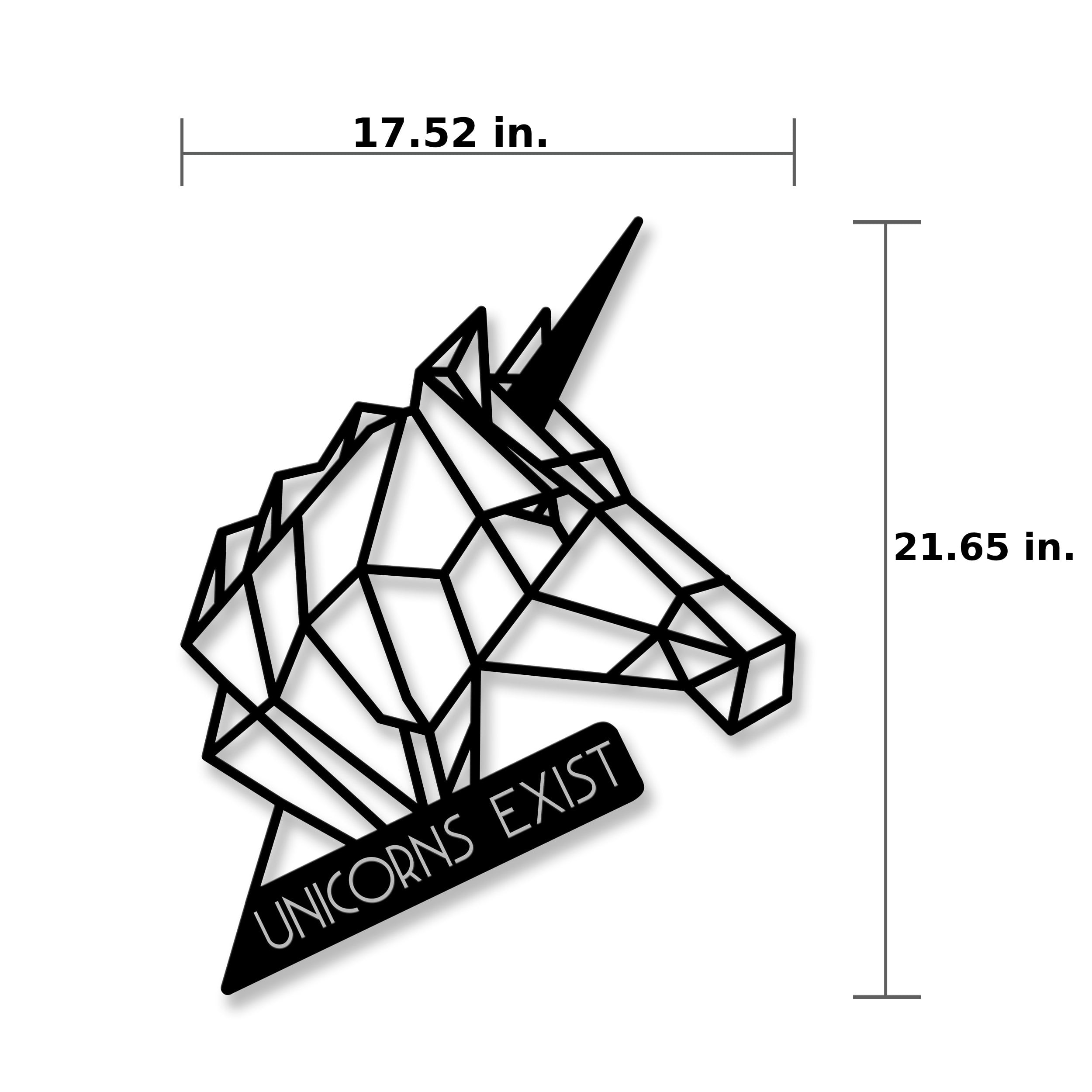 Ada Home Decor Furniture Black Unicorn Modern Metal Wall Art