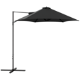 thumbnail image 1 of Outsunny 8.5FT Offset Patio Umbrella 360° Rotation Cantilever Parasol Black, 1 of 10