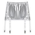 thumbnail image 3 of Haitryli Women's High Waist Mini Skirt Latex Garter with 6 Straps Metal Clip Holder Suspender Belt Silver XXL, 3 of 7