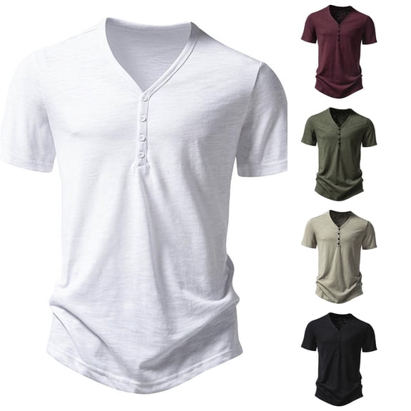 Gunia Bamboo Shirts For Men Casual Fashion Basic Short Sleeved Tops Mens T-Shirts White L