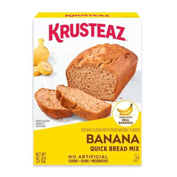Krusteaz Banana Quick Bread Mix, Baking Mix Made With Real Bananas, 15 Oz Box​