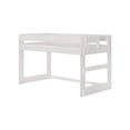 thumbnail image 3 of Max & Lily Loft Bed, Modern Farmhouse Wood Low Twin Loft Bunk Bed for Kids, White Wash, 3 of 9