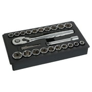 DEWALT Tough Box Tool Kit, 1/2 Drive Socket Set