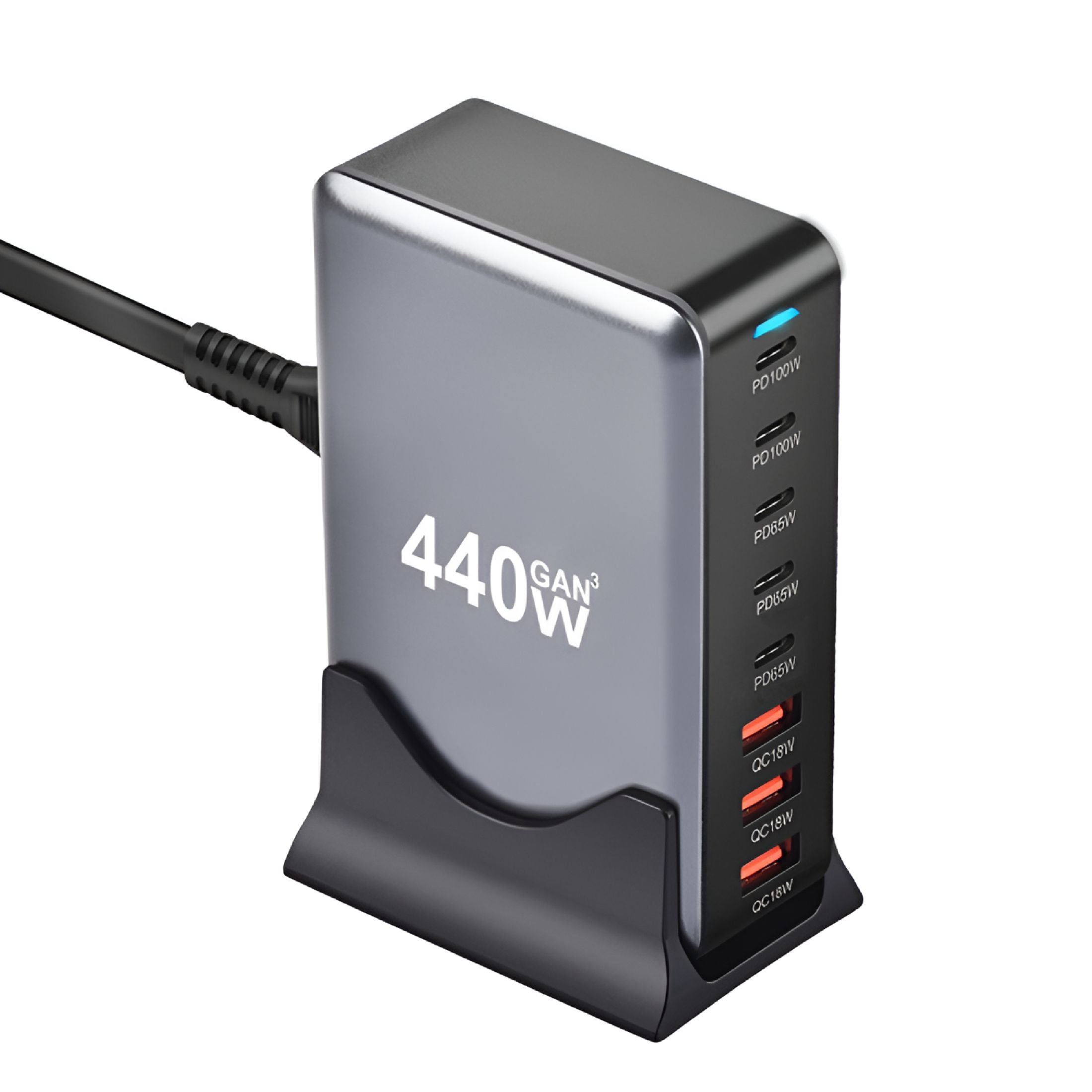 GJX 268W 100w Charger Type C 8Port Hub Multi USB Charger Station PD Fast Charging