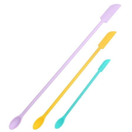 

Mini Spatulas Makeup Scraper Silicone Mini Spatula for Cosmetics Bottle Scraper for Kitchen Food Beauty Make up Multicolor