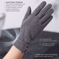 thumbnail image 4 of BadPiggies Women's Winter Warm Gloves with Sensitive Touch Screen Texting Fingers Fleece Lined Windproof Driving Gloves (Gray), 4 of 7