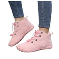 thumbnail image 6 of Ccpelsie Kids Ankle Boots Boys Girls Fashion Booties Winter Warm Shoes (Toddler/Little Kid)(Pink,5), 6 of 9