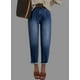 thumbnail image 3 of Jeans elegantes, holgados, cintura alta, novio, azul marino, para mujer, 3 of 9