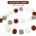 thumbnail image 3 of Uxcell Pom Pom Garland, Hanging Garland Ball Banner for Halloween Thanksgiving Christmas Wedding Decor White Cream Gray Brown, 3 of 7