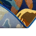 thumbnail image 6 of Unique Loom Blossom Collection Area Rug - Laura (5' 3" Round Blue/Gold), 6 of 7