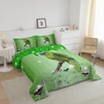 thumbnail image 3 of Parrot Comforter Set Green Sequin Fluid Art Bedding Sets Full,Crystal Diamond Bed Set Woodland Animals Duvet Set,Jungle Wildlife Bird Room Decor, 3 of 7