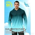 thumbnail image 3 of Vicojack Mens UPF 50+ Sun Protection Hoodie Shirts Long Sleeve Rash Guard SPF Thumbhole Shirt Hooded for Hiking Running Fishing Workout, 3 of 5