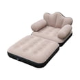 thumbnail image 3 of Sillón hinchable plegable, colchón de aire, sillón reclinable inflable portátil, suave y cómodo. Café, 3 of 9