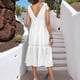 thumbnail image 5 of Vestido Midi Bohemio Informal de Verano 2025 para Mujer, con Escote en V, Sin Mangas, con Lazo en los Hombros, Fluido, con y Corte en A. XL, 5 of 9