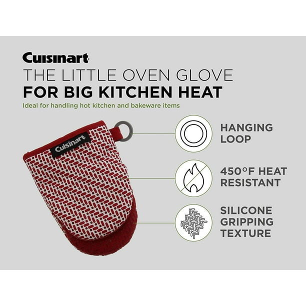 2 Pack Cuisinart 2 Silicone Mini Oven Mitts ,Heat Resistant up to 450F,  New!