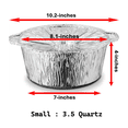 thumbnail image 4 of 3.5 Qt Disposable Aluminum Pot with Lid Small Foil Cookware: 9 Counts, 4 of 6