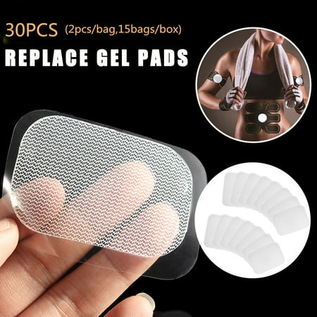 30Pcs Universal Gel Pad Replacement Sheet Abs Trainer Abdominal Toning Belt Muscle Toner Ab Trainer Accessories Gel Sheets Gel (Best Gauze Pads For Toner)
