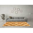 thumbnail image 3 of Ahgly Company Indoor Rectangle Checkered Orange Modern Area Rugs, 2' x 5', 3 of 4