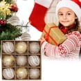 thumbnail image 1 of LADIGASU Bola de Navidad 8Cm9Pcs Pack Árbol de Navidad Espuma de Plástico Transparente Color Bola Decoración Colgante Fiesta Bola Colgante Ofertas Del Día 1X Juego de Bolas de Navidad, 1 of 4