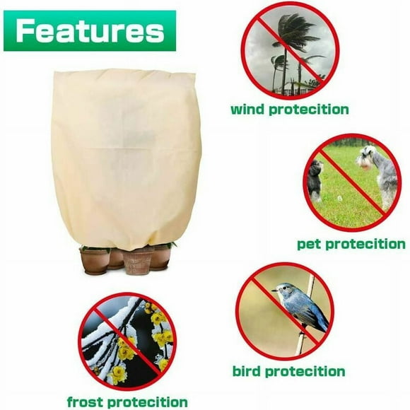 Rare pearl Winter plant frost protection cover beige 100 x 80cm