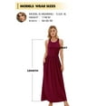 thumbnail image 3 of ZXSXSY Women Round Neck Sleeveless Pure Color Long Dress with Pocket, 3 of 9