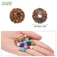 thumbnail image 2 of 100pcs 10mm Rhinestone Beads for Jewelry Making, Sparkle Diamond Clay Bead for Necklace Bracelet Christmas, Brown, 2 of 7