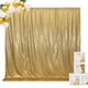 thumbnail image 1 of Cortina cuadrada con fondo de lentejuelas, 180 cm x 240 cm, color dorado, 1 of 9