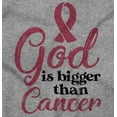 thumbnail image 2 of God is Bigger Than Cancer BCA Ribbon Zip Hoodie Sweatshirt Women Brisco Brands S, 2 of 6
