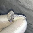 thumbnail image 5 of Women's 3Ct Pear Cut Diamond Halo Engagement Ring 14K White Gold Plated, 5 of 5