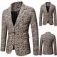 thumbnail image 2 of Blazer Chaquetas para Hombre Casual Slim Fit Impreso Un Botón Blazer Traje Chaqueta de Manga Larga en la Espalda Odeerbi ODB-5, 2 of 9
