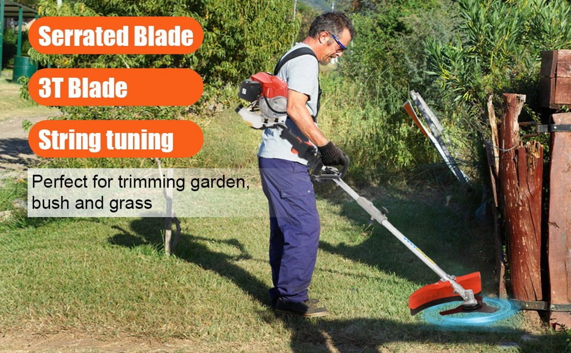 YNCE Powerful Gas String Trimmer,Hedge Trimmer,Full Functioning Guard Accessories String Trimmers Lawn Mower 52CC Petrol Hedge Trimmer Chainsaw Brush Cutter