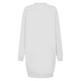 thumbnail image 4 of Efsteb 2025 Dresses for Women Trendy Fall Sweatshirt Dresses Plus Size Crew Neck Sweatshirt Dress Long Sleeve Mini Dress (White,L), 4 of 4