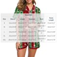 thumbnail image 3 of Enjoytime Pajama Sets for Women 2 Piece Christmas Print Short Sleeve Loungewear Set Holiday Casual Comfy Button Down Sleepwear, 3 of 6