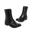 thumbnail image 4 of Bottes Mode XZNGL Grande Taille Femmes Automne Chaussures à Talons Bas Bottines Bottes Pointues Bottes Cavalières, 4 of 9