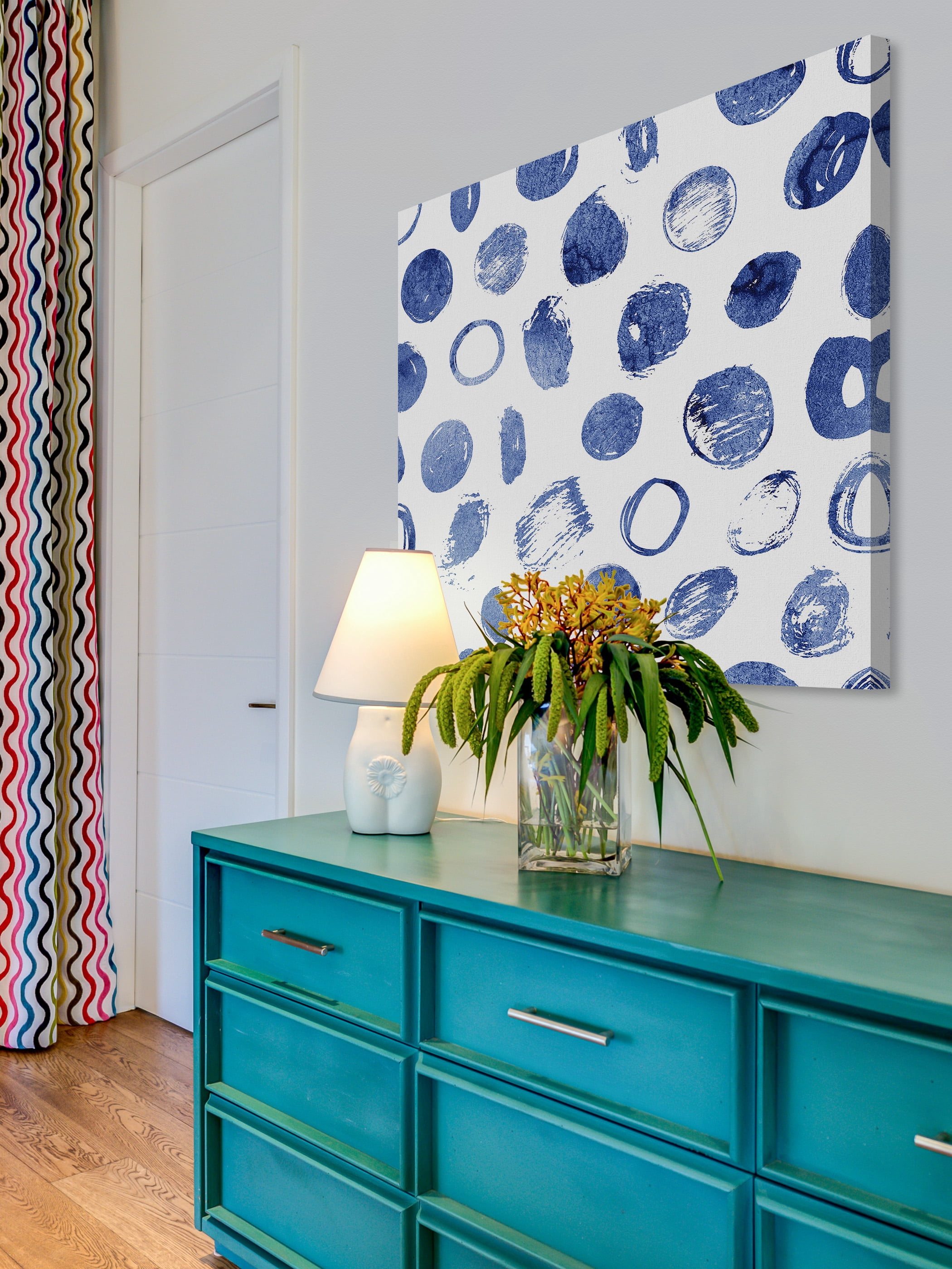 "Blue Art" Painting Print on Wrapped Canvas