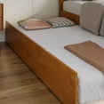 thumbnail image 4 of Lit Plateforme Complet Madison avec Pied de Lit Assorti et Lit Gigogne Simple en Toffee Clair, 4 of 24