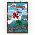 thumbnail image 2 of Wildwood Crest, New Jersey, Santa Surfing (36x54 Giclee Gallery Art Print, Vivid Textured Wall Decor), 2 of 3