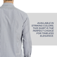 thumbnail image 2 of KIGILI Long Sleeve Slim Fit Striped Men Shirt, S to XL | L - MEDIUM LACQUER, 2 of 5