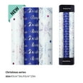 thumbnail image 2 of kladzum Christmas Gifts Wrapping Paper Jumbo 3 Rolls 118 Inches, Blue and White Snowflake Decoration Gifts Wrapping Paper, Christmas Decorations Holiday Party Supplies, 2 of 9