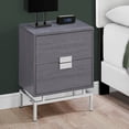 thumbnail image 5 of Monarch 18" Storage Accent End Table in Dark Taupe and Chrome, 5 of 11