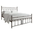 thumbnail image 4 of Castle Place Minimalist Modern Queen Size Metal Platform Bed, Brown, 4 of 6