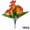 Orange, variant on Artificial Lilies Bouquet Realistic Fabric Flowers with Green Leaves for Wedding Home Decor