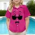 thumbnail image 5 of Bnwani Boys T Shirts Printed Crew Neck Girls Shirts Pokets Tee Hot Pink Sizes 2-14, 5 of 8