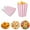 Pink, variant on Disposable Snack Popcorn Bags,QZS Treat Boxes,Pink Cardboard Popcorn Container,Set of 50,2.8x2x4.5In Striped Cookies Boxes for Home