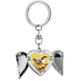 thumbnail image 1 of Sketching Belle Oiseau Fleurs Coeur Ange Aile Porte-Clés, 1 of 3