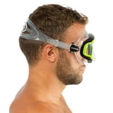 Cressi Crab Kids Swim Goggles - Clear/Lime, Anti-Fog & UV Protection For Ages 3-7