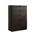 thumbnail image 2 of Semiocthome 5 Drawer Dresser Modern Storage Drawer Wood Organizer for Bedroom, Espresso, Adult, 2 of 6