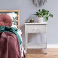 thumbnail image 6 of Multi-Function Nightstands with Drawer and Shelf, Modern End Table Side Table for Bedroom Living Room - White, 6 of 10