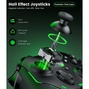 Switch 2 Controller, QQV NC800 Wireless Pro Controller with Charging Dock, Hall Effect Joystick for Switch 2/OLED/Lite, Wake-Up, Turbo, RGB, Programmable Back Buttons